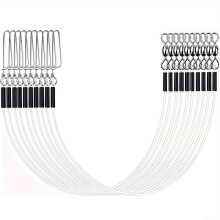 Fishing Gear Fluorocarbon Leader Line Set of 12 Saltwater Freshwater Engineered to Improve Bite Sensitivity 24in60lb Ref: 3856