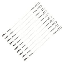 Fluorocarbon Leader Fluorocarbon Fishing Leader with Swivels Fluorocarbon Leader Line for Saltwater Freshwater 25 cm Ref: 9804