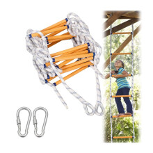 Rope Ladder Escape Ladder Safety Ladder with Hooks Window Balcony Climbing Engineeladder Soft Fast to Deploy Reusable/3M