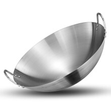 Woks & Sauté Pans, Stainless Steel Wok, Nonstick Chinese Wok, Fry Pan, Round Bottom Wok with Double Handle for Gas Stoves, Deep Pan, 30cm