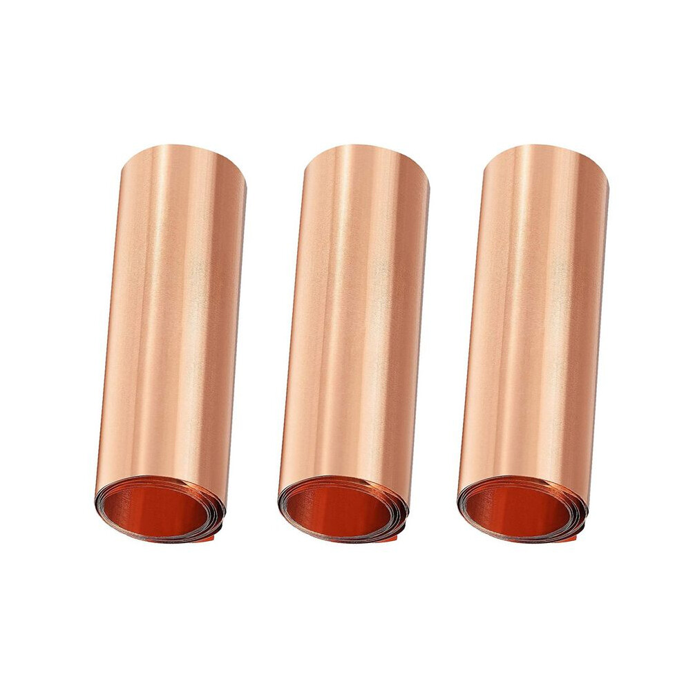 3X Copper Sheet Roll, Metal Foil Plate 1000Mm X 100Mm X 0.01Mm 4712226643980