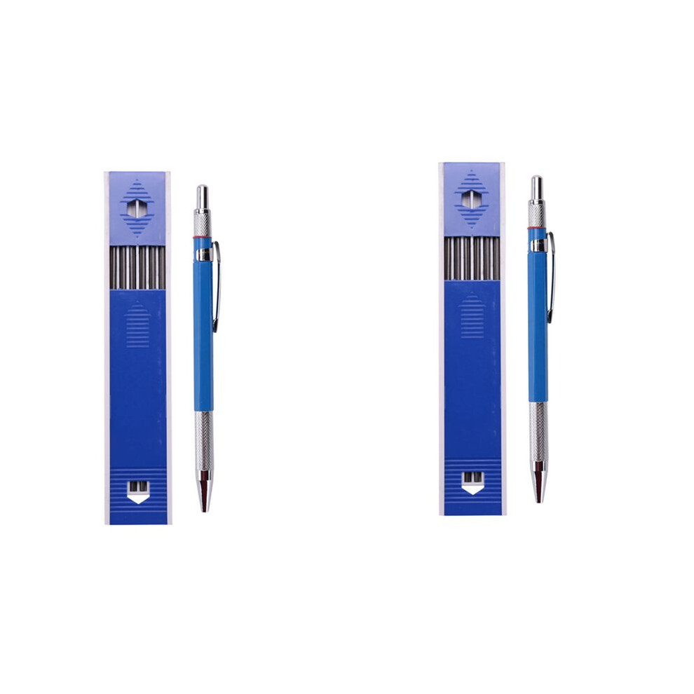 Welders Pencil With 12Pcs Round Refills, 2.0 Mm Mechanical Pencil Marker For Pipe Fitter Welder Construction Woodworking 4711651095562