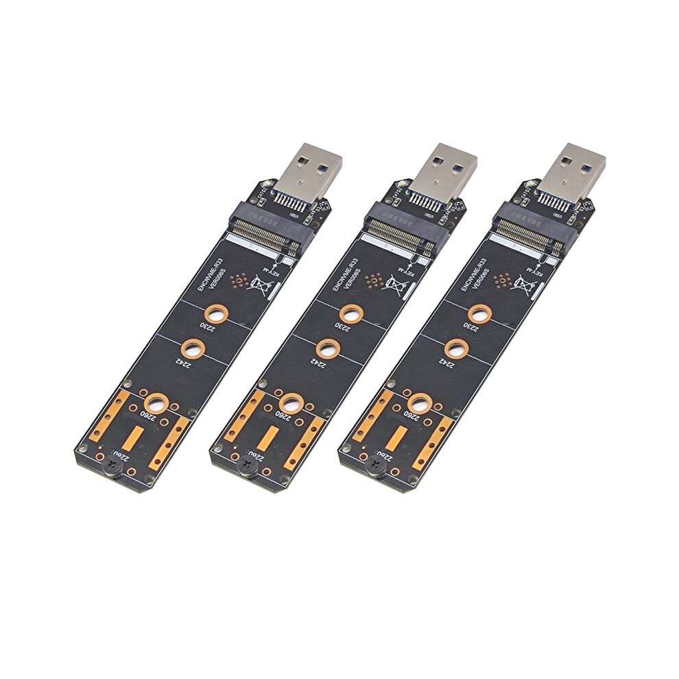 3X M.2 Nvme Ssd To Usb3.2 Gen2 10Gbps Adapter M.2 Nvme Ssd Adapter For 2230 2242 2260 2280 Nvme M.2 Ssd Rtl9210b 4713515653802