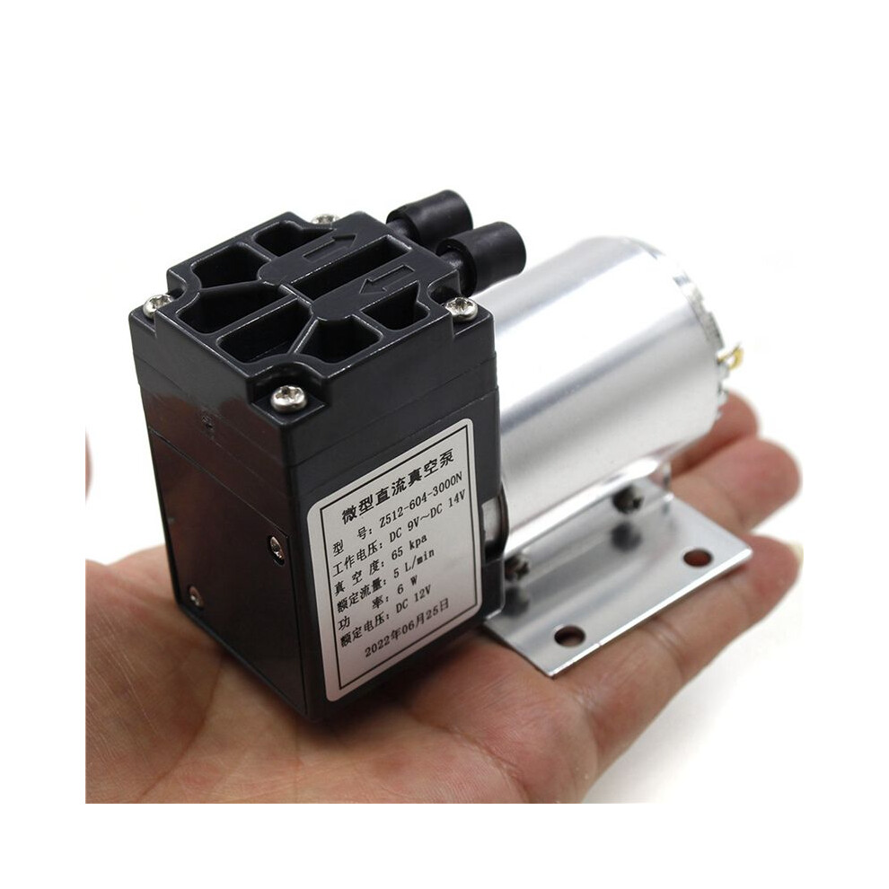 5X Z512-604-3000N Dc12v Mini Negative Pressure Vacuum Pump 5L/Min 65-120Kpa Air Pump With Bracket 4714147572943