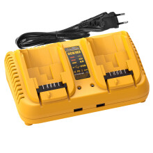 Chargeur pour batterie Dewalt 20 V, chargeur à large compatibilité avec deux ports USB, entièrement compatible avec les systèmes de batteries