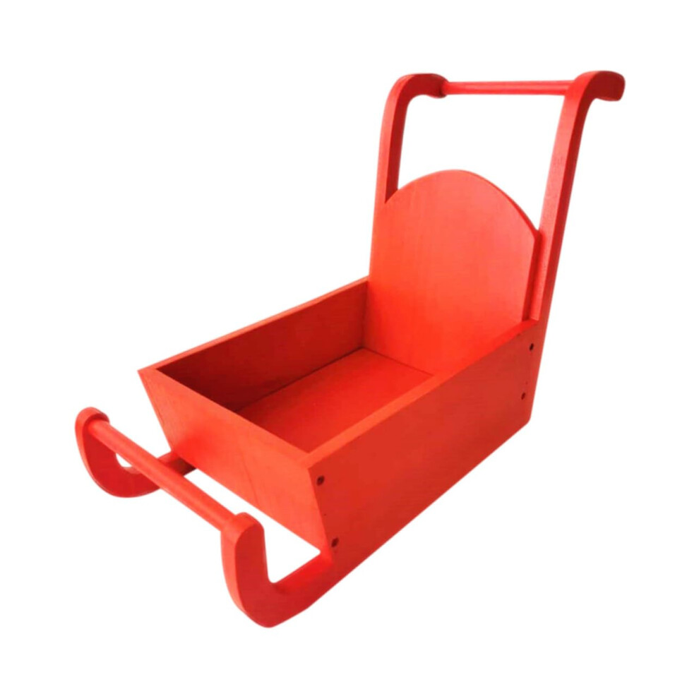Christmas Sled Prop Born Photography Studio Kit Santa Sleigh For Baby Photo Sturdy Stylish Red 9365049384599