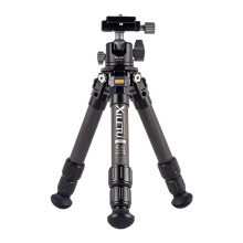 Carbon Fiber Mini Tripod for iPhone, Compact Tabletop Tripod with 360 Degree Ball Head