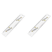 2X Marine Parallel Ruler Clear Scales, Mapping Points to Pull Parallel Ruler 450MM, Nautical Charts Parallel Ruler