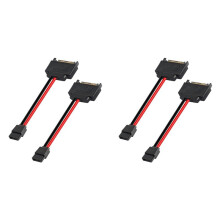 4Pcs SATA 15Pin Male to 6Pin SATA Cable SATA 15 Pin to 6 Pin Power Adapter Cable for Notebook CDROM 6Pin Adapter Cable