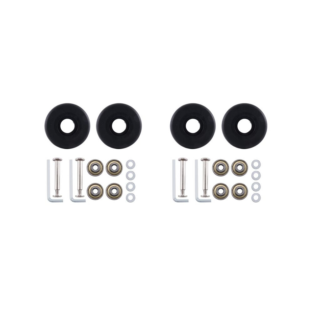 2 Set 50Mm X 18Mm Luggage Suitcase Replacement Wheels, Pu Swivel Caster Wheels Carbon Steel Bearings Repair Kits 4711011316788