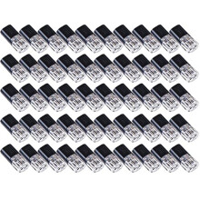 50 Stuks Dubbeldraads Push-In-Connector met Vergrendelingsgesp, Laagspanningsdraadconnectoren, Geen Draadstrippen Vereist