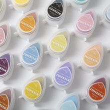 Stamp Pad,17 Colors Water Drop Pigment Ink Pads for Stamps,Scrapbooking,Wood,Fabric,Paper
