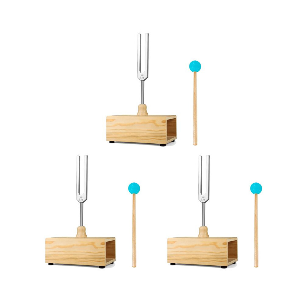 3X 528Hz Tuning Fork,Tuning Fork Resonance Box,For Sound Therapy, Yoga, Meditation And Relaxation 4711984257200