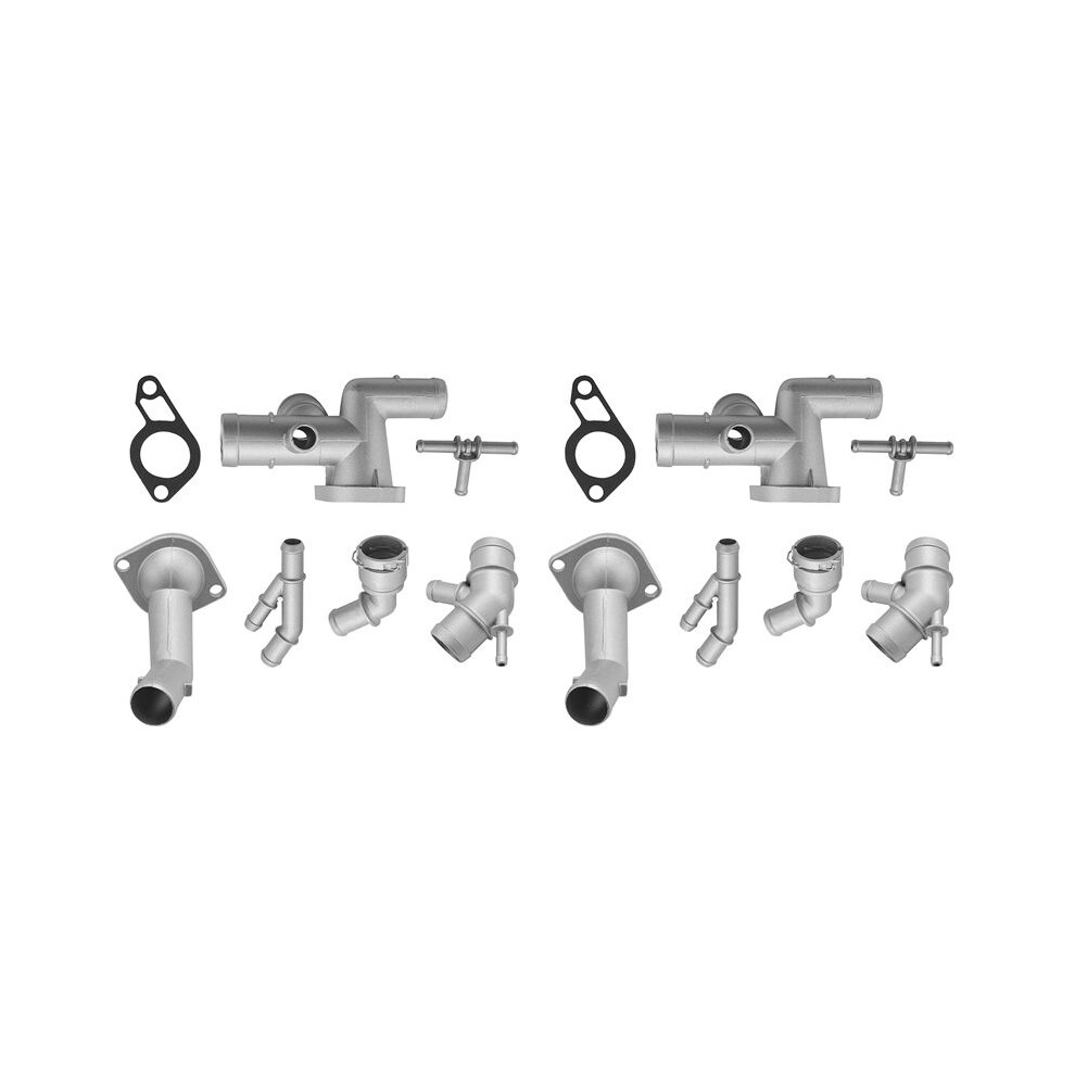 14Pcs Aluminium Engine Coolant Flange Hose Connector Kits 06A121133j For Golf Mk4 Jetta 1.8T Audi Tt 00-05 1J0121087c 4712726163261