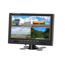 9 Inch Achteruitrijcameramonitor met Viervoudig Gesplitst Scherm, 4 Kanalen HD-Achteruitkijkcamera, Kleuren TFT LCD-Scherm voor Auto en SUV