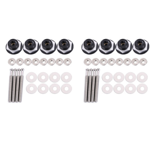 8X Push Button Quick Release Car Hood Bonnet  Pin Lock Bumper Clip Black