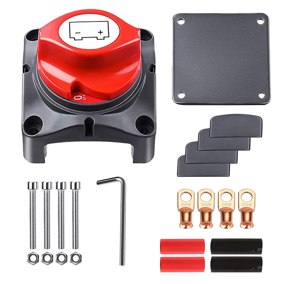 12V 24V 48V Battery Disconnect Switch, Rv Master Isolator Cut Off Switch For Marine Boat Car Truck Camper Rv Trailer 4712677299668