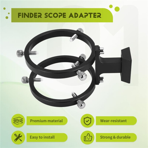 Adjustable Pointer Finderscope Bracket 6-Point Guidescope Rings Mount Astronomical Telescope,82mm(49mm-81mm) 1