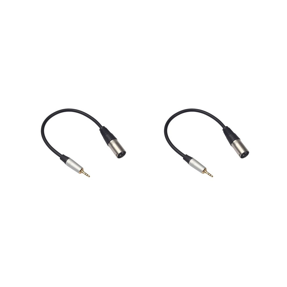 2Pc 3.5Mm Stereo Jack Plug Audio Cable 3.5Mm Stereo Jack Plug To 3 Pin Xlr Male Microphone Audio Cable Cord Adapter 0.3M 4711650794657