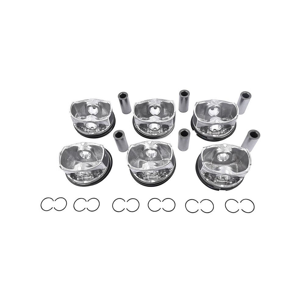 6Pcs Piston For Land Rover Range Rover Sport L494 L560 Discovery Lr4 Lr5 L319 L462 3.0T V6 ,Aj126 Lr041639 Lr062617 4711160224576