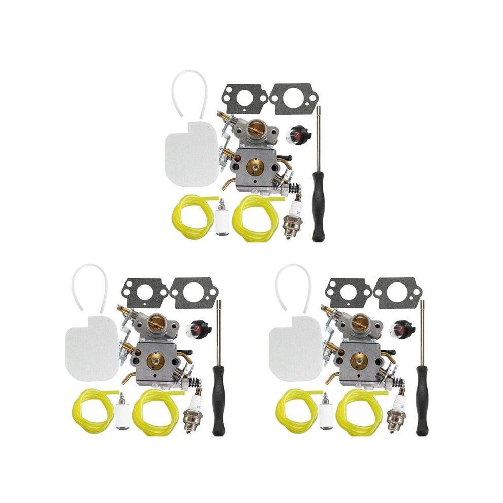 3X Chainsaw Carburetor Pp4218a Pp4218avx For Poulan Pro P3314 P3416 Pp3816 18Inch 42Cc Carburetor Kit 4713309434884