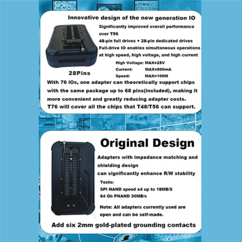 For XGecu T76 USB3.0 Universal Programmer for EEPROM NOR NAND EMMC MCU GAL,Minpro/TL866II+TSOP48 Adapter 2