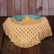Born Square Photoshoot Mats Wool Knitted Posing Blankets Infant Photography Props Cushion Backdrops Pad