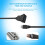 2 Pcs 1M Socket Cable USB 3.0 Auto Car Flush Mount Male to Female Extension Cord Dashboard Panel Square Audio 7