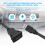 2 Pcs 1M Socket Cable USB 3.0 Auto Car Flush Mount Male to Female Extension Cord Dashboard Panel Square Audio 4