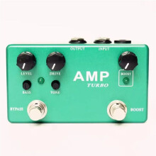 AMP TURBO 2-in-1 Guitar Effect Pedal Boost Classic Overdrive Effects True Bypass Full Metal Shell Guitar Accessories