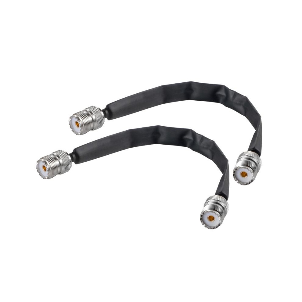 2Pcs Door/Window Pass Through Flat Coaxial Cable 50 Ohm So239 Uhf Female To Uhf Female Pigtail Cable 4711650704151