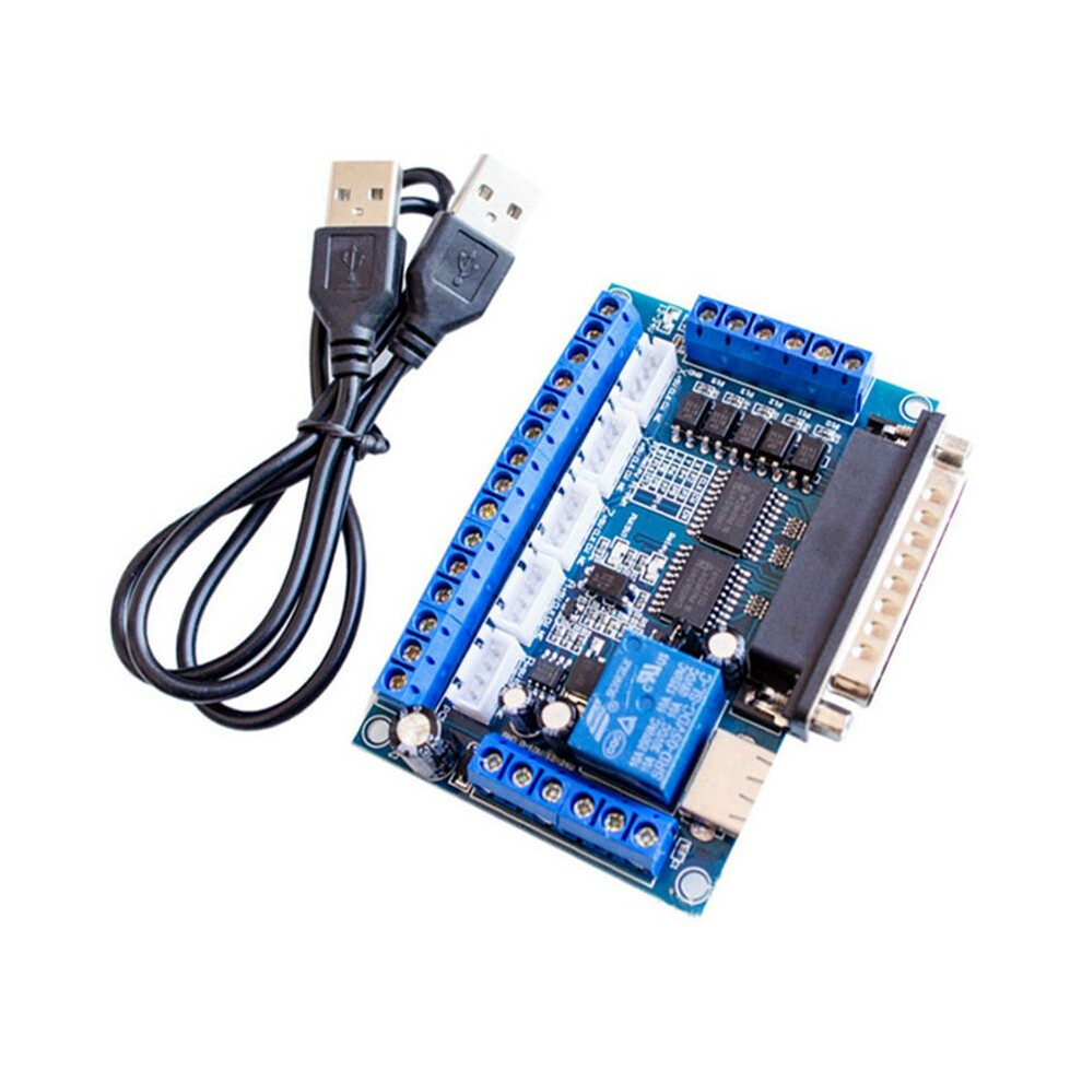 Mach3 Interface Board Cnc 5 Axis With Optocoupler Adapter Stepper Motor Driver + Usb Cable 4714253869715