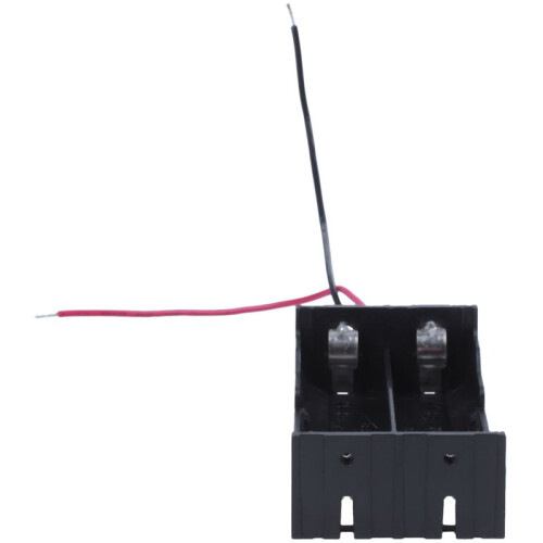 2X Plastic 2 x 3.7 V 18650 Battery Holder Case Black 2