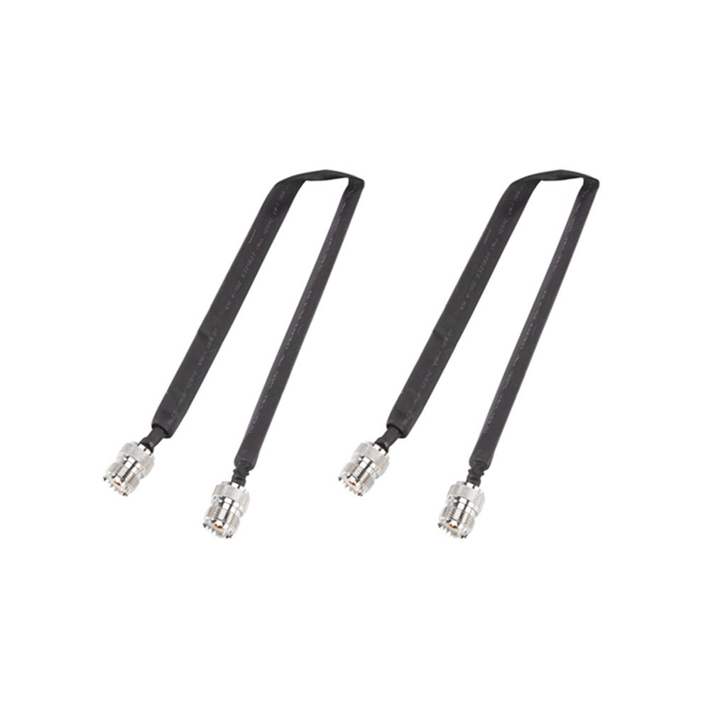 2X Door/Window Pass Through Flat Rf Coaxial Cable So239 Uhf Female To Uhf Female 50 Ohm Rf Coax Pigtail Extension Cord 4712150815842
