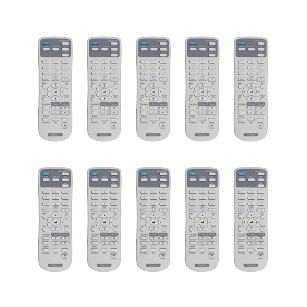 10X Replacement Projector Remote Control 219863500 For Epson Brightlink 725Wi/1485Fi,Ex3280, Ex9230, Home Cinema 880 4711011365397