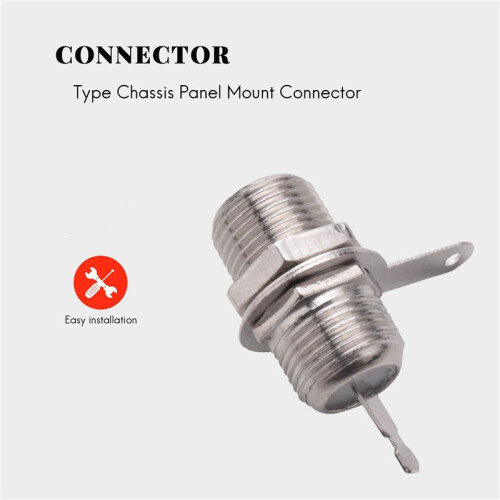 50 Pcs F Type Panel Mounted Socket Female Jack Solder Connector Adapter 2