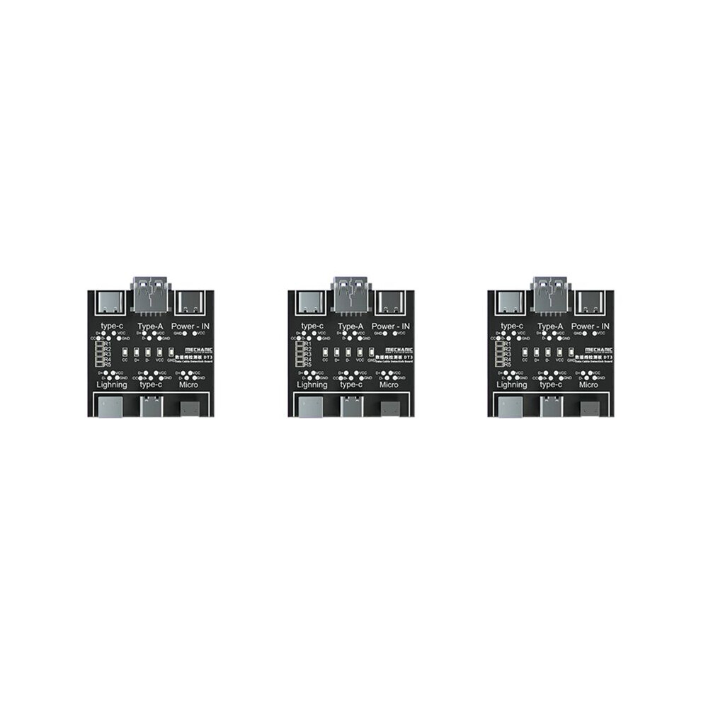 3X Dt3 Data Cable Detection Board Usb Cable Tester For Ios Android Type-C Short Circuit On-Off Switching Test Board 4711453746075