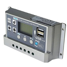 PWM Solar Charge Controller Wifi 60A 12V 24V Auto Dual USB Load Discharger Solar Panel Regulator LCD Display
