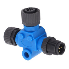 For NMEA 2000 Boats Marine T Connector M12 5 Pin IP67 Water Resist Backbone Cable Tee Terminator for Networks