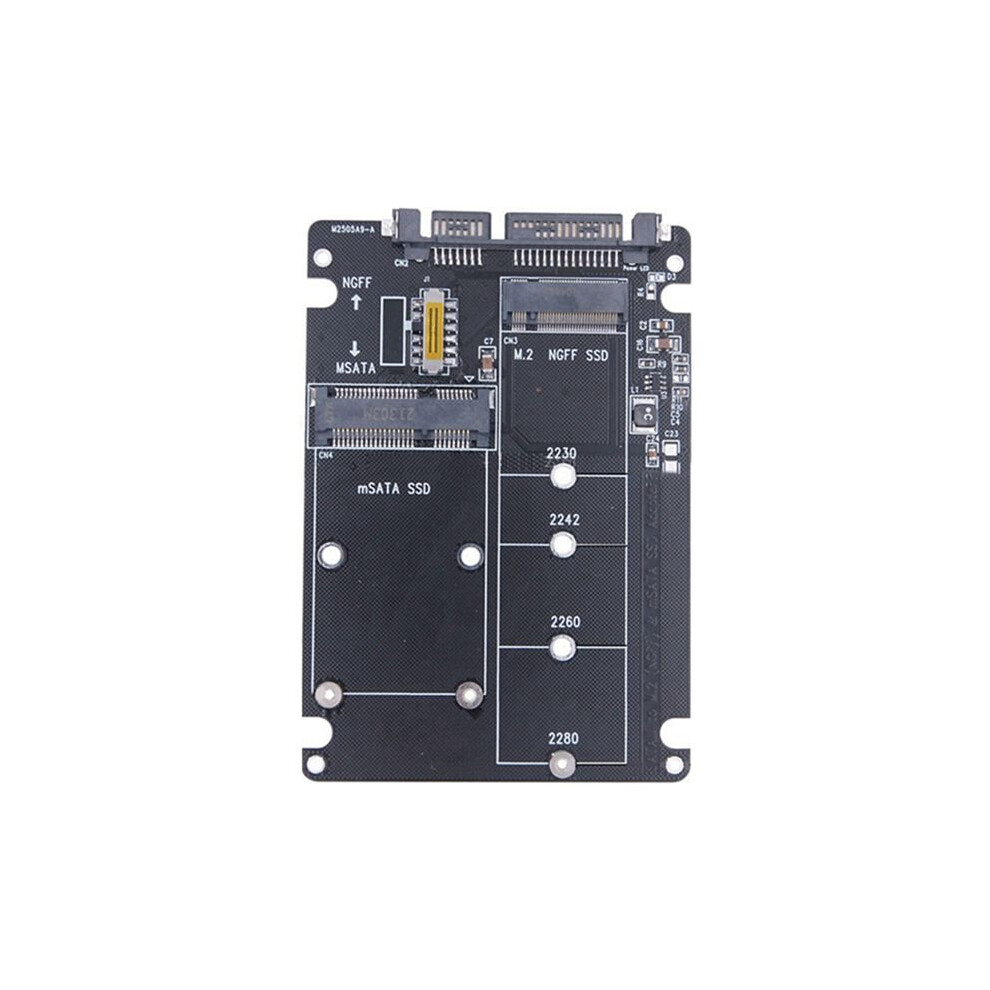 M.2 Solid-State Ssd To Sata3 Ngff Msata To Serial Adapter Card Dual-Use 2-In-1 With Switch 4713243219387