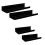4Pcs Multipurpose Bookcase Hanging Shelves for Kitchen-Black 1