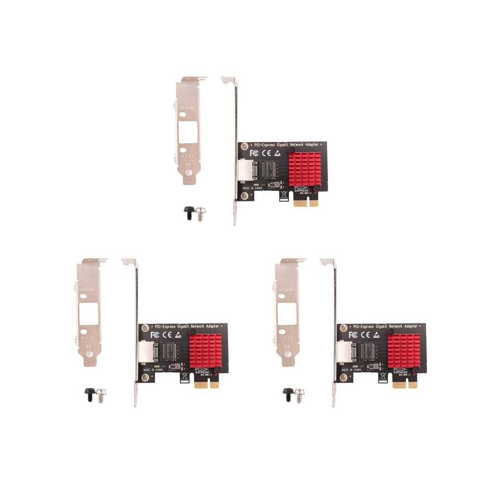3X Pcie Card Gigabit Network Card 10/100/1000Mbps Rj45 Wired Network Card Pci-E Network Adapter Lan Card 6132623519783