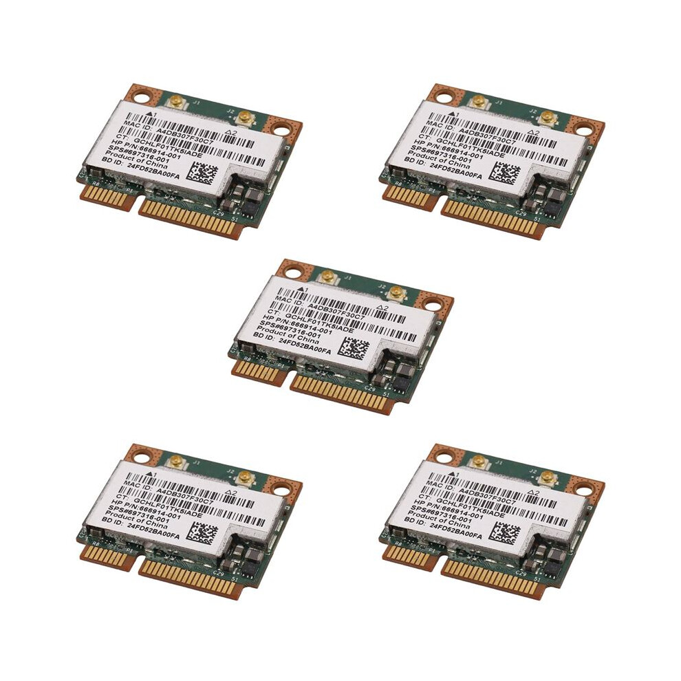 5X Dual Band 2.4+5G 300M 802.11A/B/G/N Wifi Bluetooth 4.0 Wireless Half Mini Pci-E Card For Hp Bcm943228hmb Sps 4711363914250