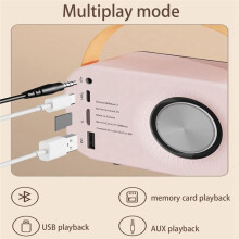 Retro Speaker 360 Stereo Effect Speaker Vintage Radio Home Decor Sound Box for Outdoor Green