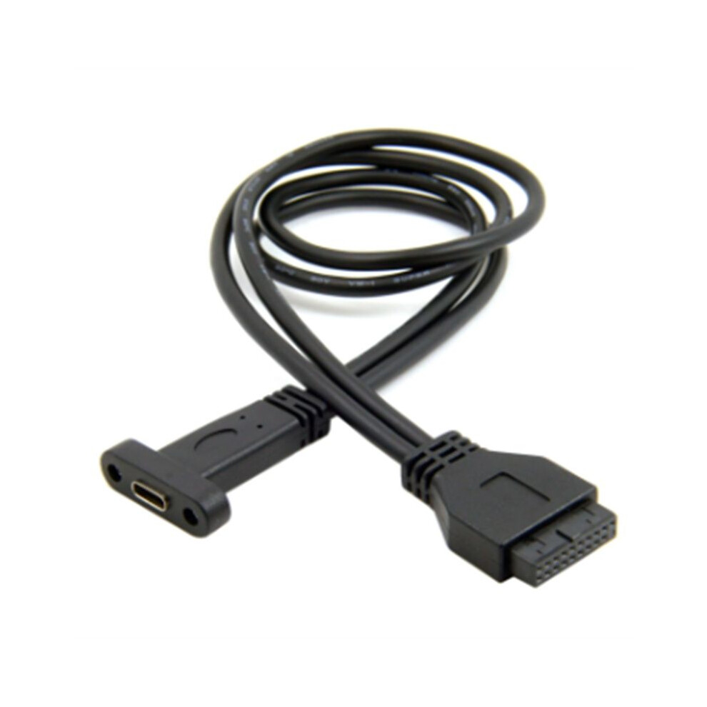 Single Port Usb 3.1 Type C Usb-C Female To Usb 3.0 Motherboard 19Pin Header Cable 50Cm Black 6131186977160