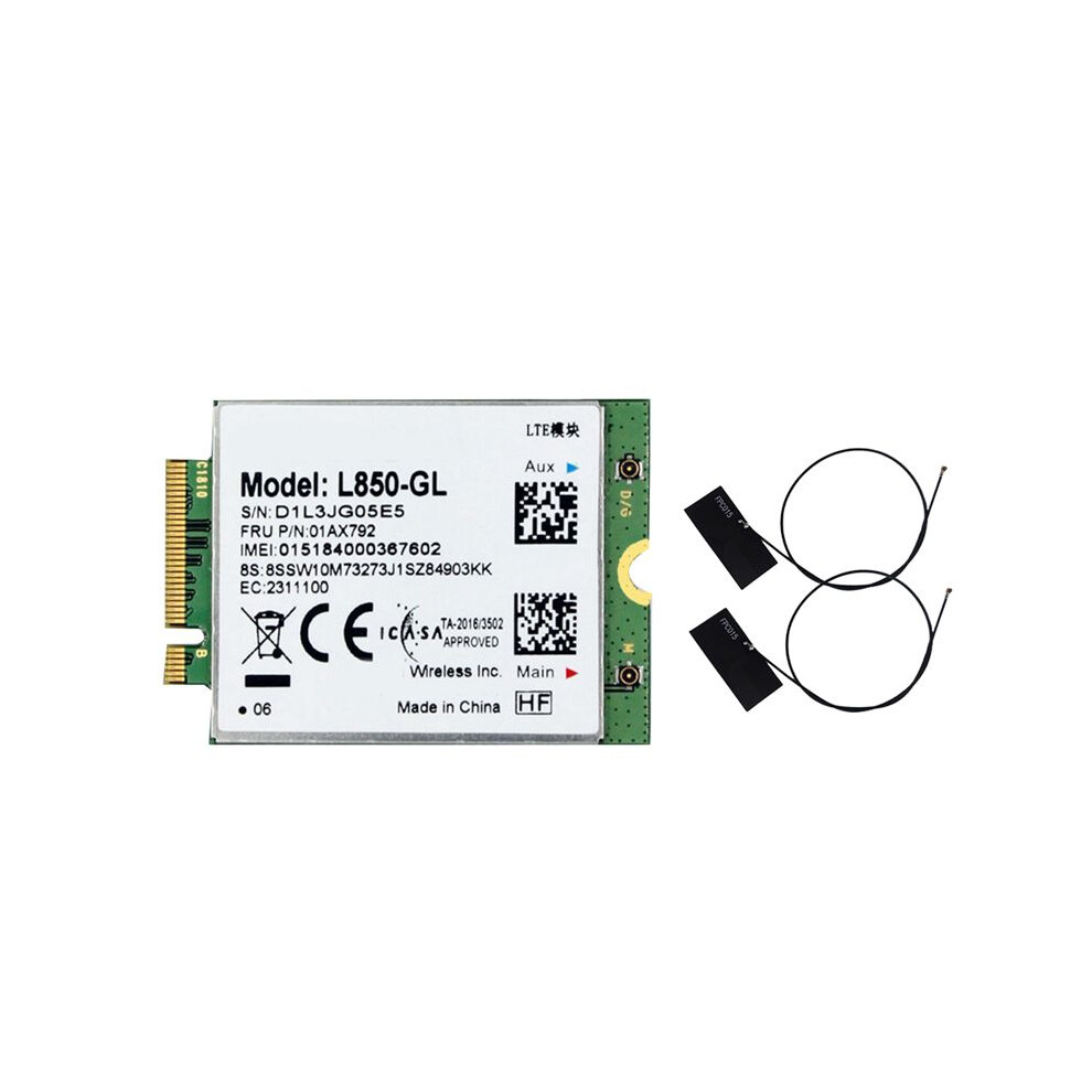 L850 Gl Wifi Card+2Xantenna 01Ax792 Ngff M.2 Module For Lenovo Thinkpad T580 X280 L580 T480s T480 P52s 6133020278150