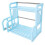 (As show, One size) 2?layer Kitchen Storage Rack Shelf Organizer with Hooks Chopping Board Holder (Blue) 4