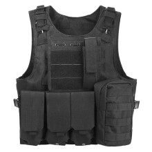 Airsoft Military Tactical Vest Molle Combat Assault Plate Carrier Vest Hunting Vest with Magazine Pockets Hunting Vest Waistcoat One Size Black