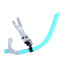 Schnorchel for swimming laps  dry snorkel  swimmer snorkel equipment, diving, training accessories silicone mouthpiece cyan blue