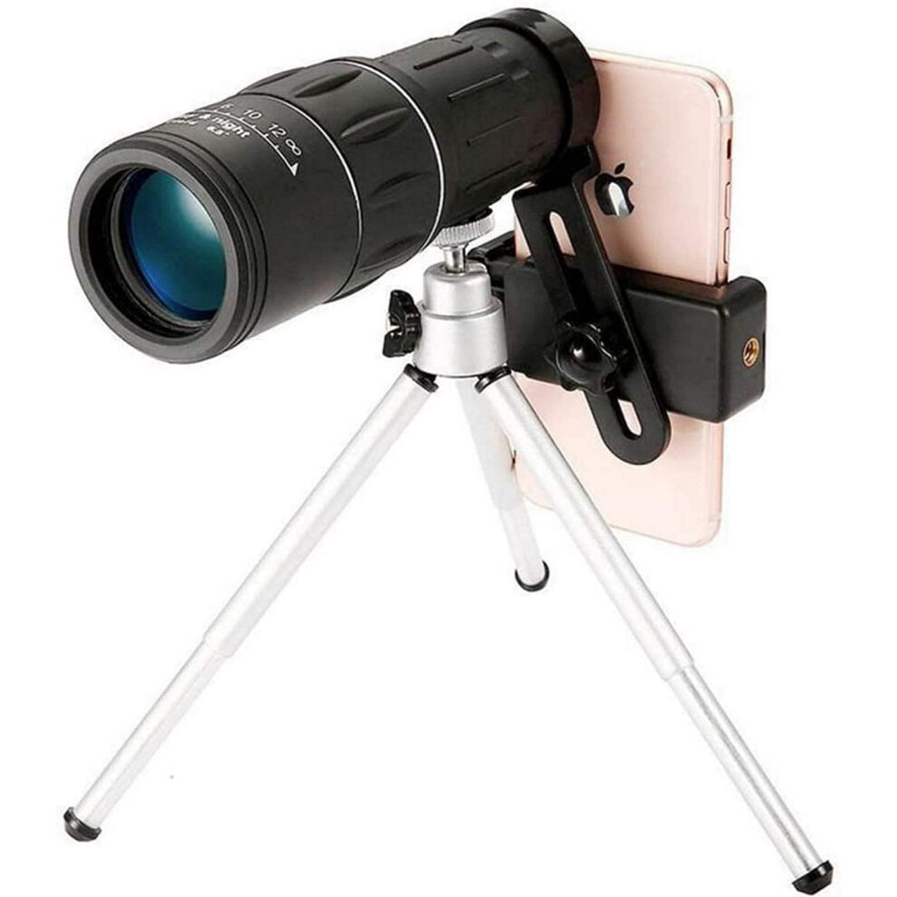 16X52 Hd High Power Dual Focus Monocular Telescope For Smartphone Spotting Upgrade Handheld For Tourism Sightseeing Concerts Fishing Sailing Light 9426802945256